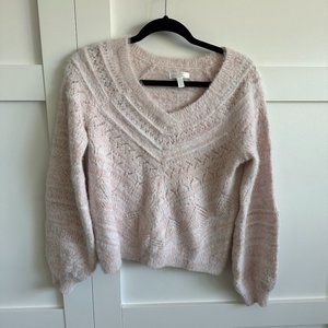 Fuzzy light pink sweater